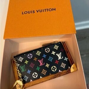 Louis Vuitton Black Multicolor Monogram Card Holder